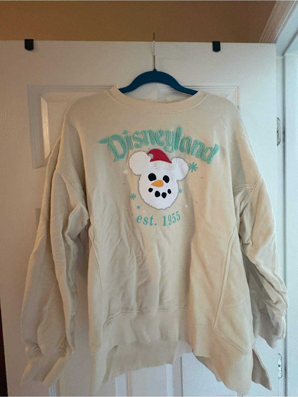 Disney Cream Crewneck Sweatshirt with Holiday Bear Graphic